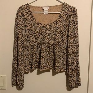 Babydoll Leopard Print Flowy Top